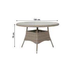 VDG Felina Dining Tuintafel 130 Cm. - Dessert -Bekend Tuinmeubelen Winkel 1000074472 0102