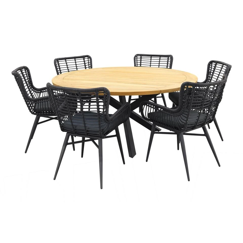 Taste Jasmine Black/Prado 160 Cm. - Ronde Tuinset 4 Taste Jasmine Black/Prado 160 Cm. - Ronde Tuinset - Afbeelding 2