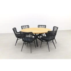 Taste Jasmine Black/Prado 160 Cm. - Ronde Tuinset 8 Taste Jasmine Black/Prado 160 Cm. - Ronde Tuinset -Bekend Tuinmeubelen Winkel 1000076440 0102
