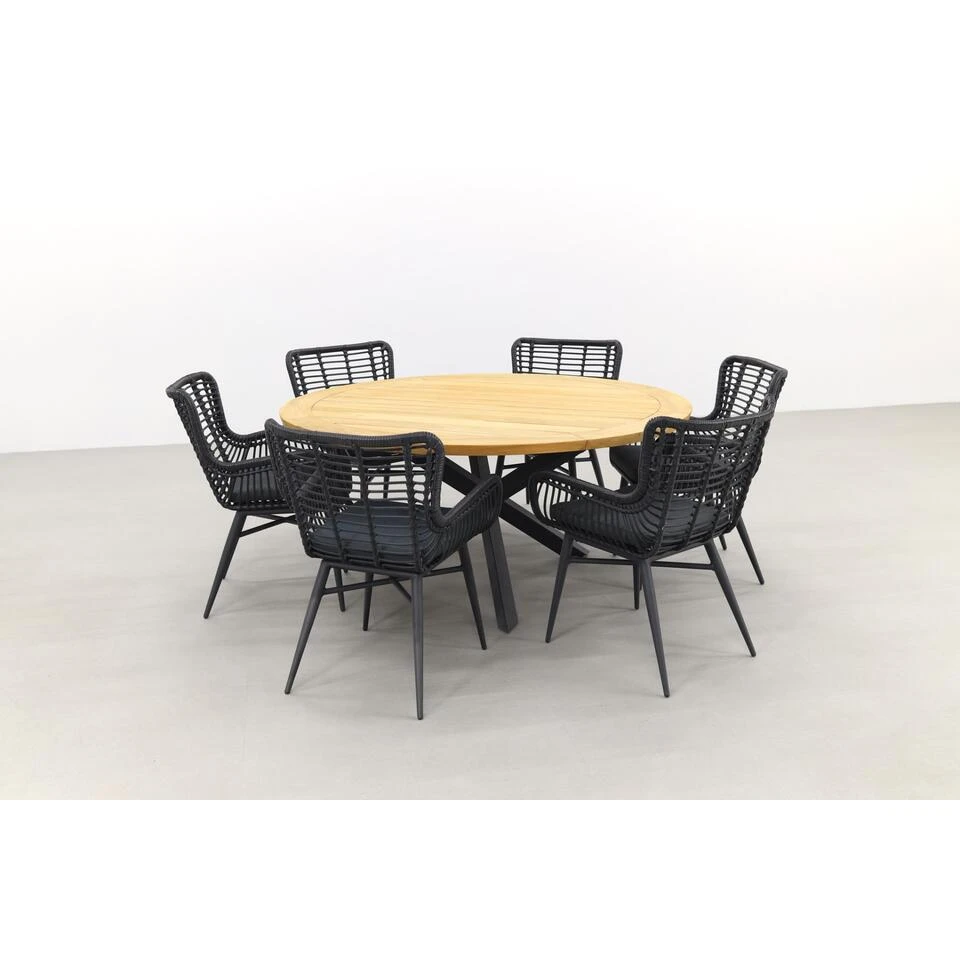 Taste Jasmine Black/Prado 160 Cm. - Ronde Tuinset 5 Taste Jasmine Black/Prado 160 Cm. - Ronde Tuinset - Afbeelding 3