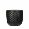 Mica Decorations - Plantenpot-bloempot - Keramiek Zwart - D12 X H11 Cm -Bekend Tuinmeubelen Winkel 1000077008