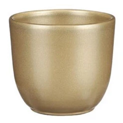 Mica Decorations Plantenpot - Goudkleurig - Keramiek - H9 X D10 Cm