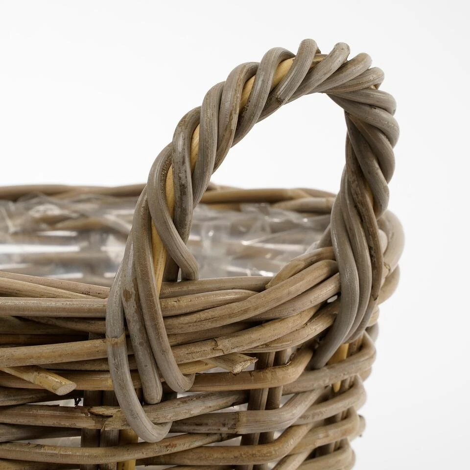 Mica Decorations Marcia Plantenmand Voor Buiten - H30 X Ø40 Cm - Grijs 4 Mica Decorations Marcia Plantenmand Voor Buiten - H30 X Ø40 Cm - Grijs - Afbeelding 2