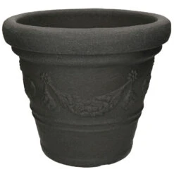 Merkloos Plantenpot - Kunststof - Antraciet - D36 X H30 Cm - 30L