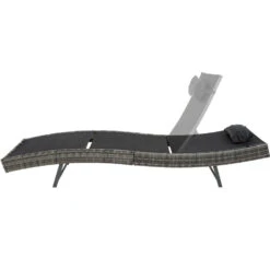 Tectake - Ligbed Delphine-Wicker- Donkergrijs 8 Tectake - Ligbed Delphine-Wicker- Donkergrijs -Bekend Tuinmeubelen Winkel 1000077817 0102