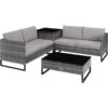 Tectake -Loungeset Ostuni - Wicker - Grijs -Bekend Tuinmeubelen Winkel 1000077874