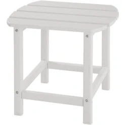 Tectake - 2 Tuinstoelen Janis Met Tafel - Houtlook - Wit -Bekend Tuinmeubelen Winkel 1000078042 0103