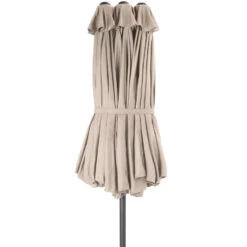 Tectake - Dubbele Parasol Silia - Terrasparasol - Beige -Bekend Tuinmeubelen Winkel 1000078076 0102