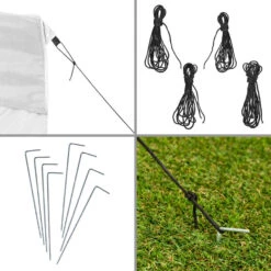 Tectake - Partytent 3x3 M. Opvouwbaar - 2 Wanden - Wit -Bekend Tuinmeubelen Winkel 1000078106 0103