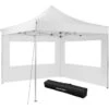 Tectake - Partytent 3x3 M. Opvouwbaar - 2 Wanden - Wit -Bekend Tuinmeubelen Winkel 1000078106