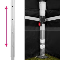 Tectake - Partytent 3x6 M. Opvouwbaar- 4 Wanden- Zwart -Bekend Tuinmeubelen Winkel 1000078116 0103