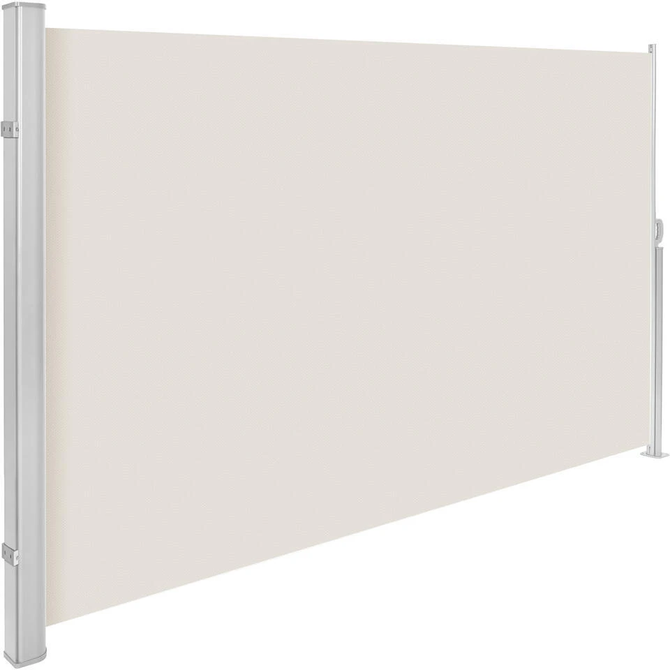 Tectake - Uittrekbaar Aluminium Windscherm Tuinscherm 160 X 300 Cm Beige 3 Tectake - Uittrekbaar Aluminium Windscherm Tuinscherm 160 X 300 Cm Beige