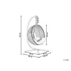 Beliani Hangstoel ARCO - Beige Polyester 8 Beliani Hangstoel ARCO - Beige Polyester -Bekend Tuinmeubelen Winkel 1000084499 0102