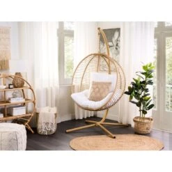 Beliani Hangstoel ARCO - Beige Polyester 9 Beliani Hangstoel ARCO - Beige Polyester -Bekend Tuinmeubelen Winkel 1000084499 0103