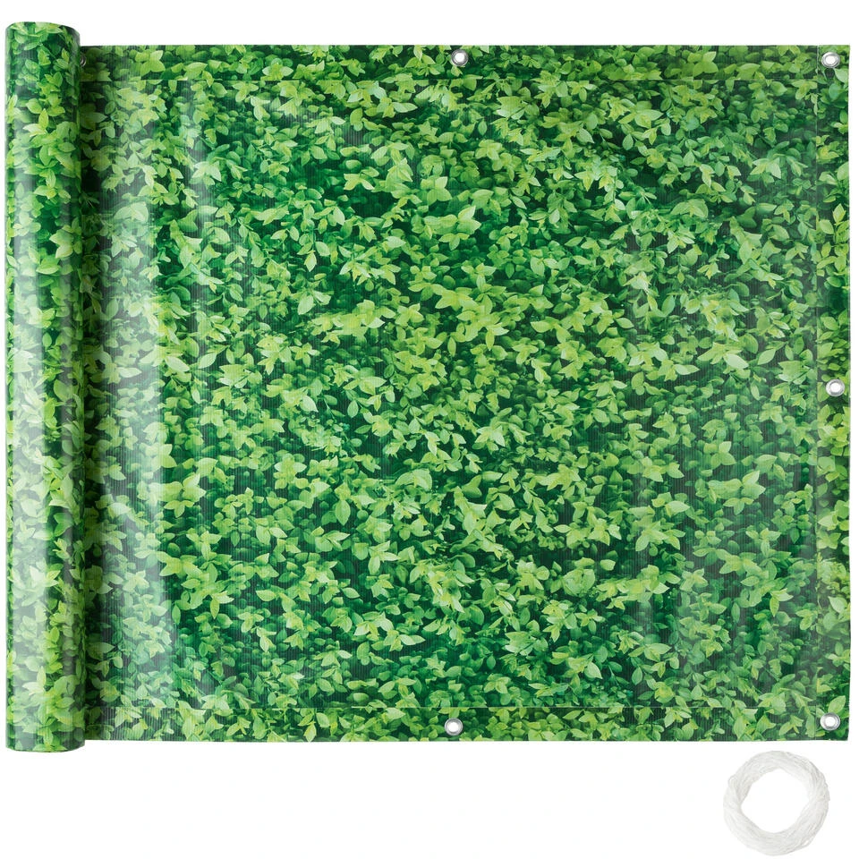 Tectake - Balkondoek Privacyscherm Groene Bladeren - 90 Cm X 6 Meter 3 Tectake - Balkondoek Privacyscherm Groene Bladeren - 90 Cm X 6 Meter