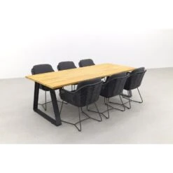 Taste Belmond Antraciet/Basso 240x100 Cm. Tuinset - 7 Delig -Bekend Tuinmeubelen Winkel 1000086320 0103