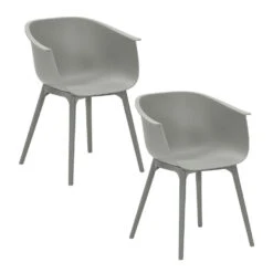 Garden Impressions Lexy Tuinstoel Licht Grijs - 2 Stuks