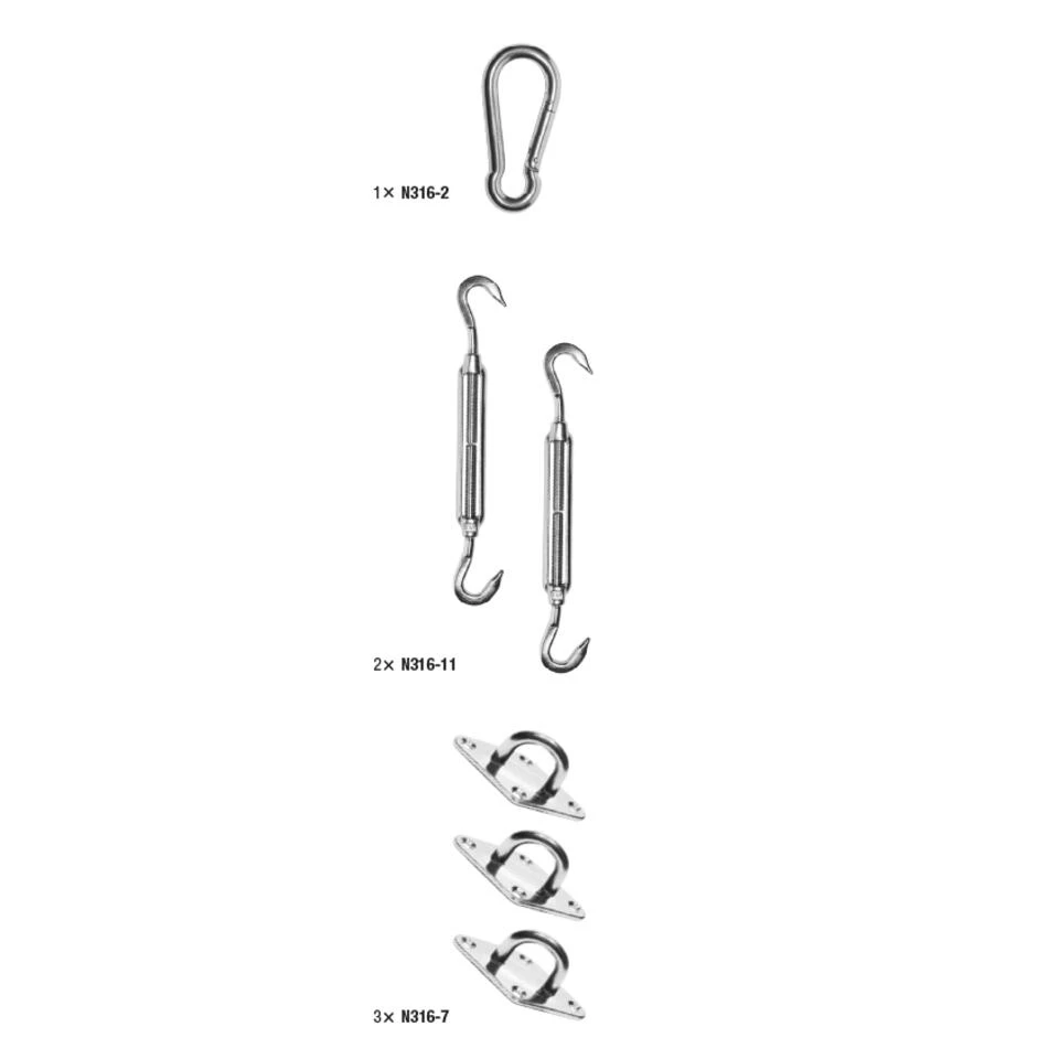 Nesling Schaduwdoek Bevestigingsset Driehoek 6 Nesling Schaduwdoek Bevestigingsset Driehoek - Afbeelding 4