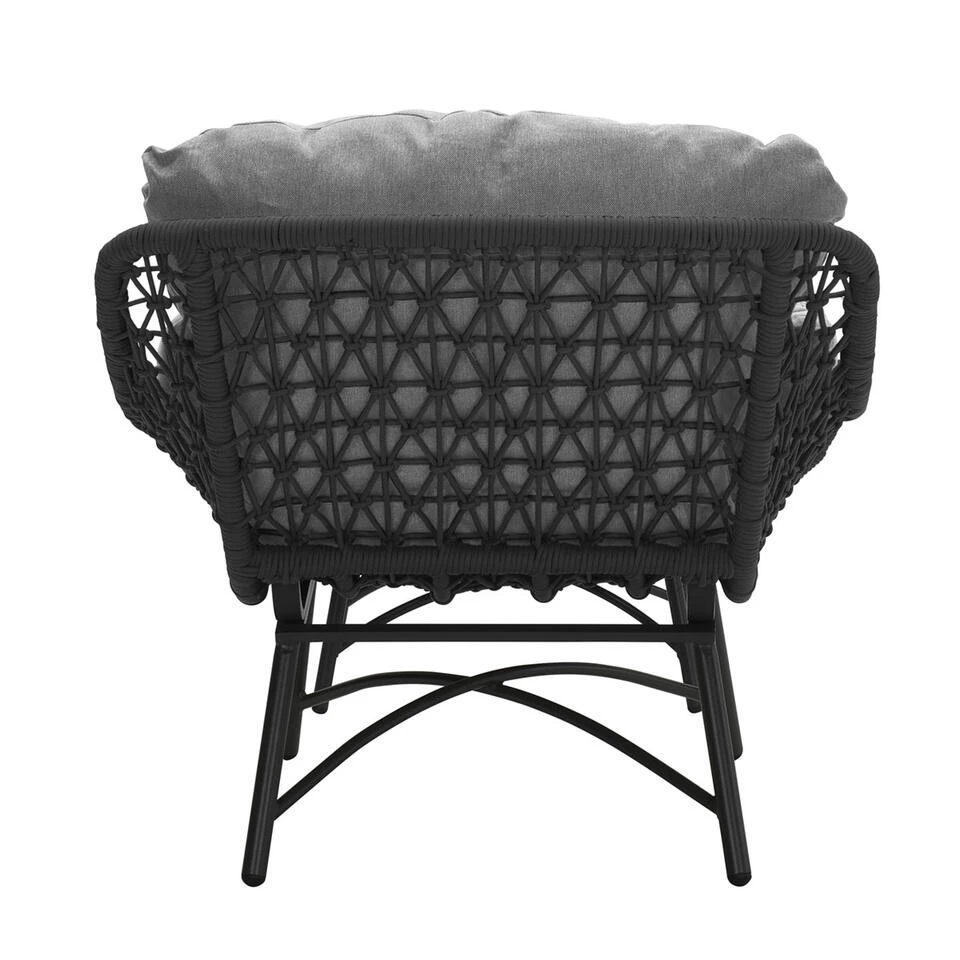 Garden Impressions Selene Loungestoel En Kent Bijzettafel - Zwart 4 Garden Impressions Selene Loungestoel En Kent Bijzettafel - Zwart - Afbeelding 2