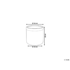 Beliani Plantenbak Voor Buiten SAMOS - Beige Klei-vezelmengsel -Bekend Tuinmeubelen Winkel 1000091952 0102