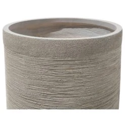 Beliani Plantenbak Voor Buiten SAMOS - Beige Klei-vezelmengsel -Bekend Tuinmeubelen Winkel 1000091952 0103