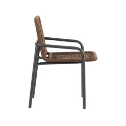 Tuinstoel Met Armleuning Nila Touw Bruin - 58,50x53x76 Cm - Touw - Bruin -Bekend Tuinmeubelen Winkel 1000092401 0103