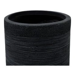 Beliani Plantenbak Voor Buiten SAMOS - Zwart Klei-vezelmengsel -Bekend Tuinmeubelen Winkel 1000092437 0103