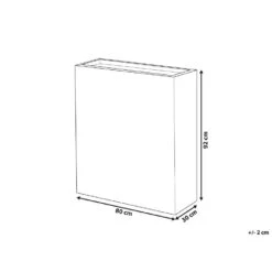 Beliani Plantenbak Voor Buiten THIMENA - Wit Klei-vezelmengsel -Bekend Tuinmeubelen Winkel 1000092445 0102