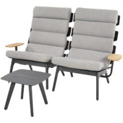 Duoset Ventus Donkergrijs - Stof - Grijs 8 Duoset Ventus Donkergrijs - Stof - Grijs -Bekend Tuinmeubelen Winkel 1000094351 0103