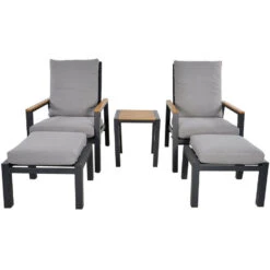 Duoset Coda Donkergrijs - Stof - Grijs -Bekend Tuinmeubelen Winkel 1000094357 0103