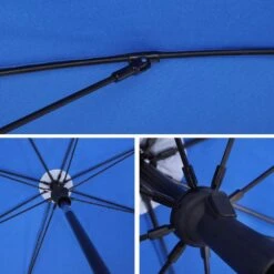 ACAZA Stokparasol - Ø 160 Cm - Achthoekig - Kantelbaar - Met Draagtas - Blauw -Bekend Tuinmeubelen Winkel 1000095610 0103