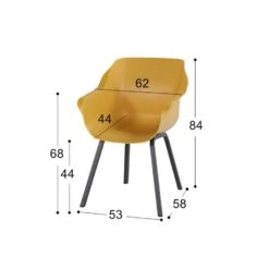 Hartman Sophie Element Dining Armstoel - Curry Yellow - 2 St. 9 Hartman Sophie Element Dining Armstoel - Curry Yellow - 2 St. -Bekend Tuinmeubelen Winkel 1000096426 0103