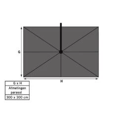 Nesling Coolfit Zweefparasol 3,0 X 3,0m, Gebroken Wit -Bekend Tuinmeubelen Winkel 1000096432 0102