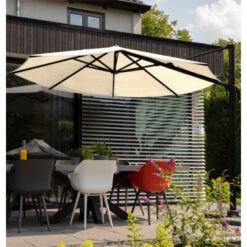 Nesling Coolfit Zweefparasol 3,0 X 3,0m, Gebroken Wit -Bekend Tuinmeubelen Winkel 1000096432 0103