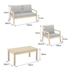 Happy Garden Buitenmeubelsets ARUBA - Grijs - Acacia 9 Happy Garden Buitenmeubelsets ARUBA - Grijs - Acacia -Bekend Tuinmeubelen Winkel 1000096708 0104