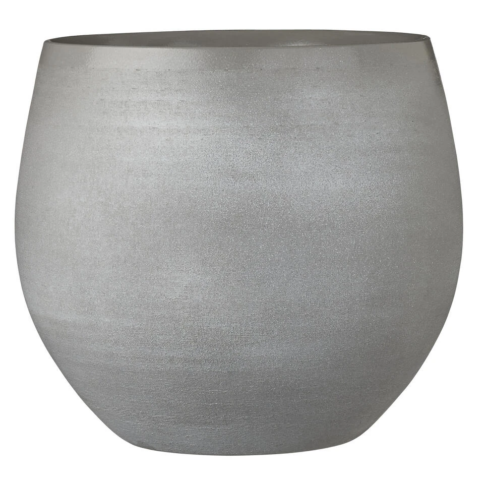 Mica Decorations Bloempot - Grijs - Keramiek - 33 X 28 Cm 3 Mica Decorations Bloempot - Grijs - Keramiek - 33 X 28 Cm