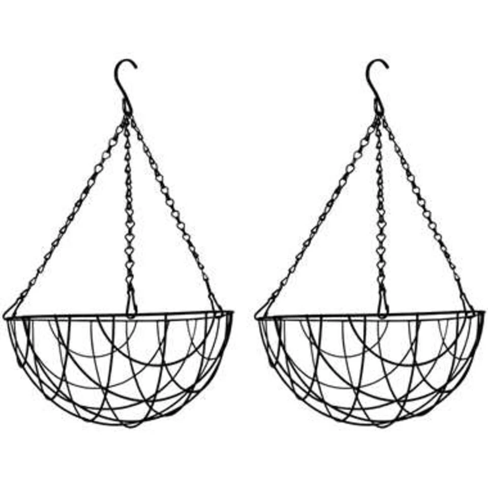 Merkloos Bloempot Hangmand - Zwart - Incl Ophangmateriaal - 25 Cm 4 Merkloos Bloempot Hangmand - Zwart - Incl Ophangmateriaal - 25 Cm - Afbeelding 2