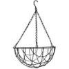 Merkloos Bloempot Hangmand - Zwart - Incl Ophangmateriaal - 25 Cm