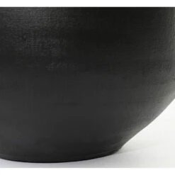 Mica Decorations Bloempot Boule - Mat Zwart - Keramiek - 18 X 15 Cm -Bekend Tuinmeubelen Winkel 1555095774 0102