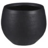 Mica Decorations Bloempot Boule - Mat Zwart - Keramiek - 18 X 15 Cm -Bekend Tuinmeubelen Winkel 1555095774