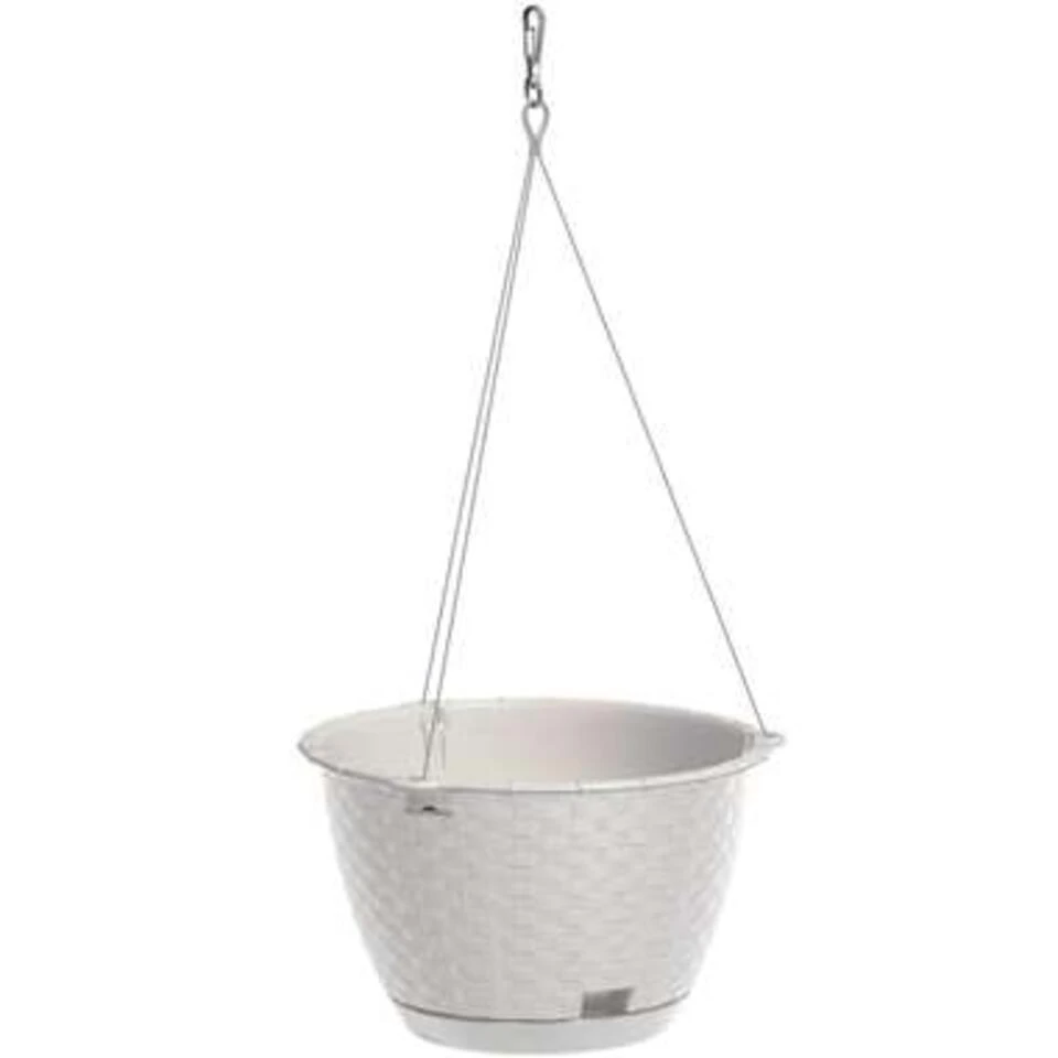 Prosperplast Prosperplats Bloempot Ratolla - Hangend - Wit - Kunststof - 25 Cm 3 Prosperplast Prosperplats Bloempot Ratolla - Hangend - Wit - Kunststof - 25 Cm