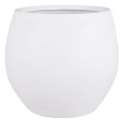 Mica Decorations Bloempot Boule - Mat Wit - Keramiek - 33 X 28 Cm