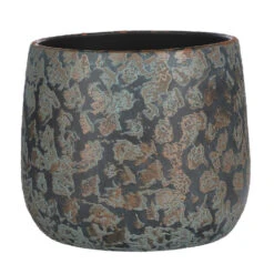 Mica Decorations Bloempot - Koperkleurig - Keramiek - 25 X 20 Cm