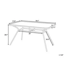Beliani Tuintafel LIVO - Zwart Staal 9 Beliani Tuintafel LIVO - Zwart Staal -Bekend Tuinmeubelen Winkel 1996123690 0103