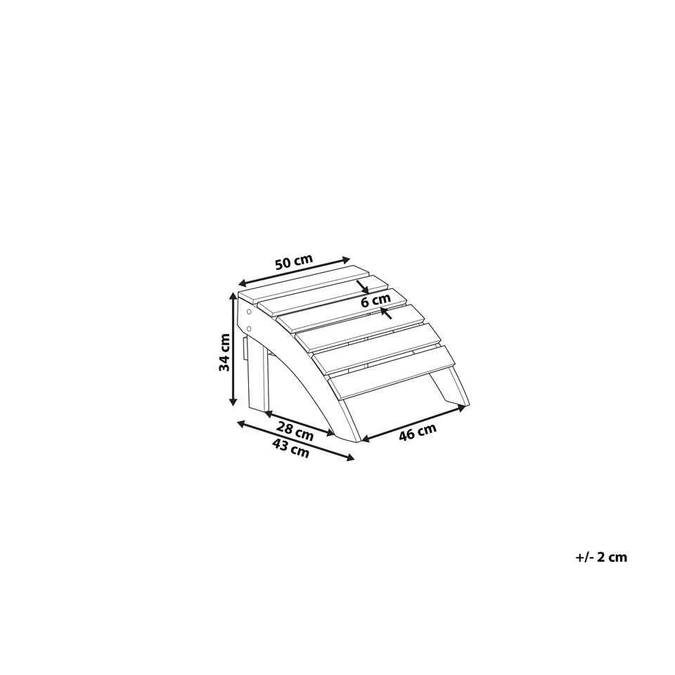 Beliani Voetenbankje ADIRONDACK - Rood Kunsthout 4 Beliani Voetenbankje ADIRONDACK - Rood Kunsthout - Afbeelding 3