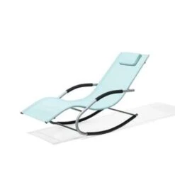 Beliani Tuinligstoel CARANO - Groen Staal, Textiel -Bekend Tuinmeubelen Winkel 1d4f33968a4542058de685c16f345cdc