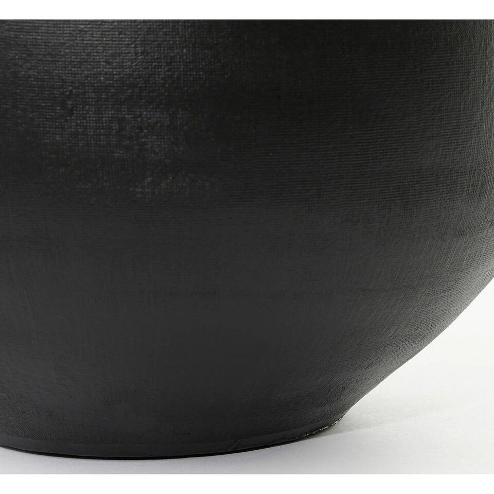 Mica Decorations Plantenpot - Zwart - Mat - Keramiek - 29 X 25 Cm 6 Mica Decorations Plantenpot - Zwart - Mat - Keramiek - 29 X 25 Cm - Afbeelding 4