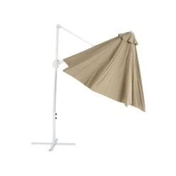Beliani Cantilever Parasol SAVONA II - Beige Polyester -Bekend Tuinmeubelen Winkel 2b58608a588249ec969d675177a55ae2