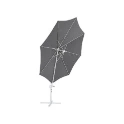 Beliani Cantilever Parasol SAVONA II - Grijs Polyester -Bekend Tuinmeubelen Winkel 2d0c6aad5d3d459386fe41337eb09269