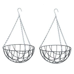 Nature Hanging Basket - Metaaldraad - Donkergroen - 13 X 25 X 25 Cm -Bekend Tuinmeubelen Winkel 30e0322e15b045d2aab896ff42a8e09f